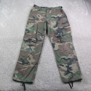 Rothco Military Pants Mens Small Short Green Woodland Camo Ripstop BDU Combat